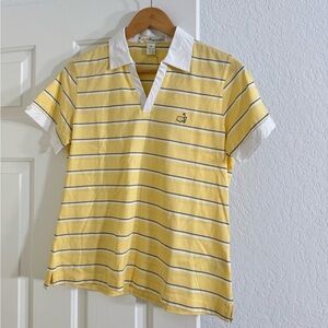 Magnolia Lane Yellow Striped Polo Shirt